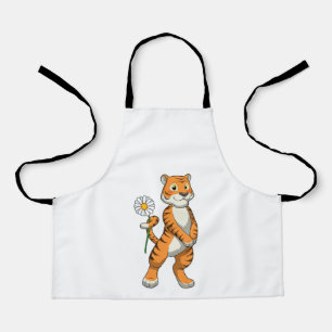 Tiger with Daisy Flower Apron