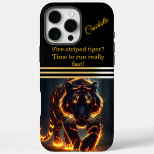 Tiger with Fiery Radiance iPhone 16 Pro Max Case