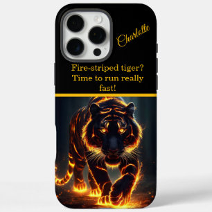 Tiger with Fiery Radiance iPhone 16 Pro Max Case