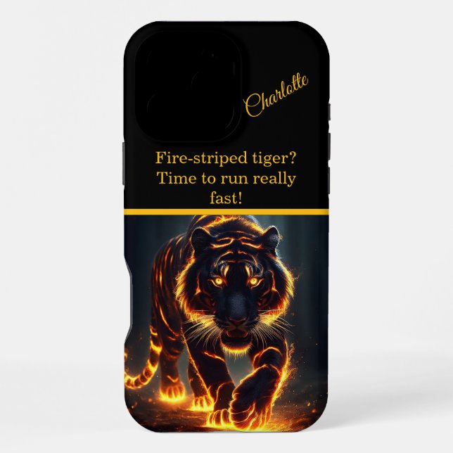 Tiger with Fiery Radiance iPhone Case (Back)