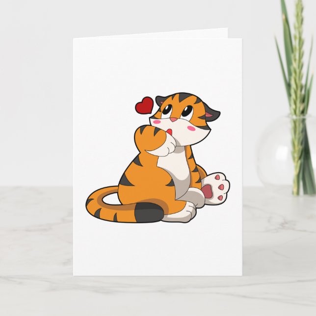 Tiger with Heart Card (Front)