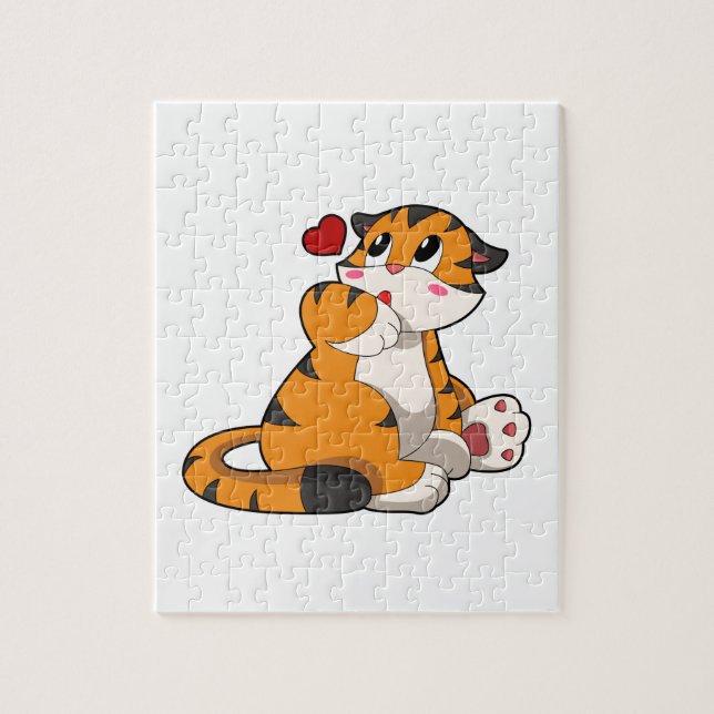 Tiger with Heart Jigsaw Puzzle (Vertical)