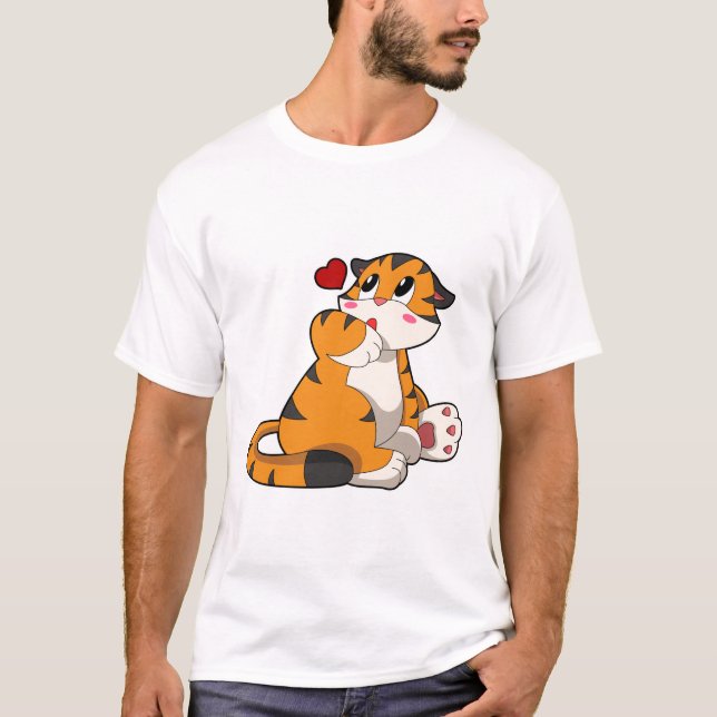 Tiger with Heart T-Shirt (Front)