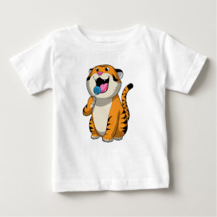 Tiger with Lollipop Baby T-Shirt