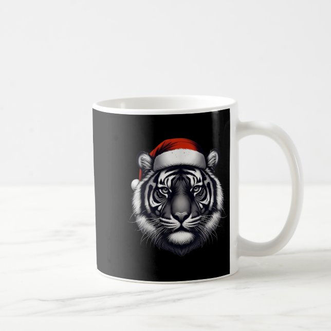 Tiger With Santa Hat Christmas Xmas Lover Zoo Keep Coffee Mug (Right)