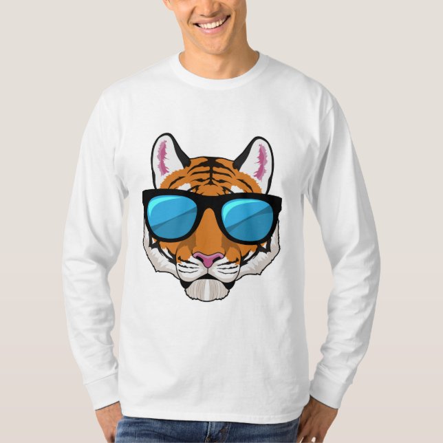 Tiger with Sunglasses T-Shirt (Front)