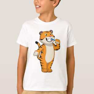 Tiger with Toothbrush T-Shirt