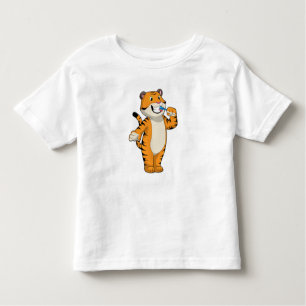 Tiger with Toothbrush Toddler T-Shirt