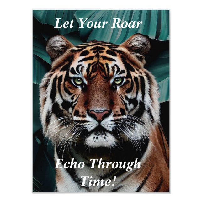 Tiger with Tropical Background Photo Enlargement (Front)