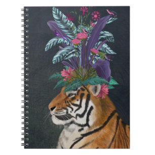 Tiger with Tropical Headpiece Notebook