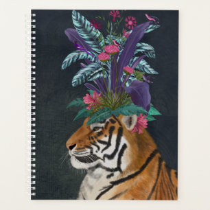 Tiger with Tropical Headpiece Planner