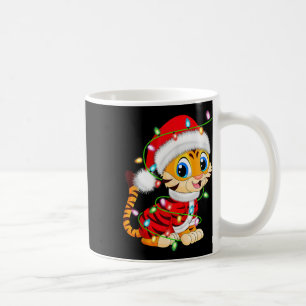 Tiger Xmas Lighting Santa Costume Tiger Christmas  Coffee Mug