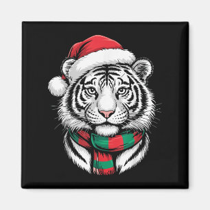 Tiger Xmas Santa Hat F Christmas Costume  Magnet