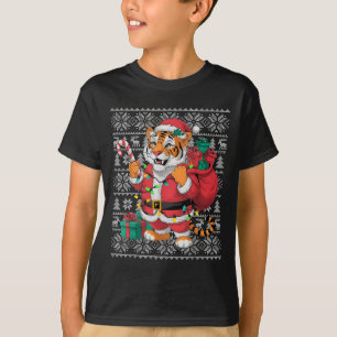 Tiger Xmas Sweater Style Ugly Santa Bengal Tiger C