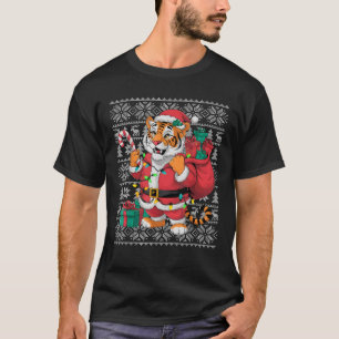 Tiger Xmas Sweater Style Ugly Santa Bengal Tiger C