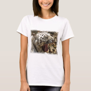 Tiger Yawn Ladies Fitted T-Shirt