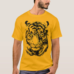 Tiger Yellow Colourful Tiger Face T-Shirt
