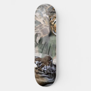 Tiger, Zebra, Giraffe Lovers Skateboard