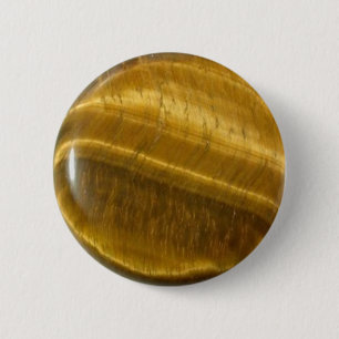 Tigereye (tiger's eye) disc 6 cm round badge