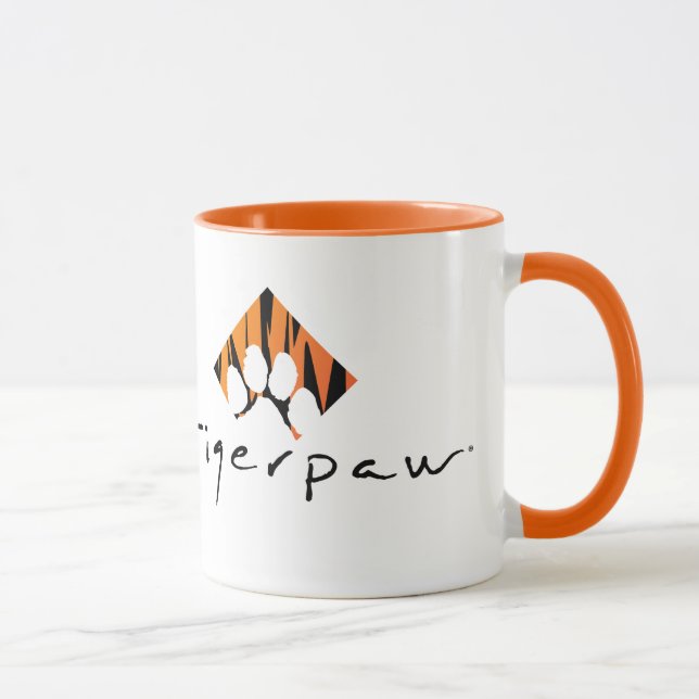 Tigerpaw 11 oz Ringer Mug - Orange (Right)