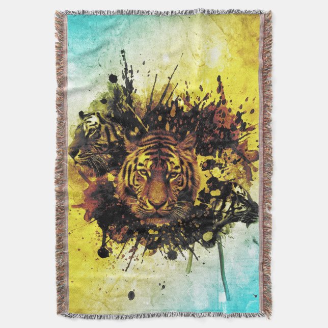 Tigers 3A Throw Blanket (Front Vertical)