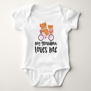 Tigers Bike - My Grandma Loves Me Baby Bodysuit