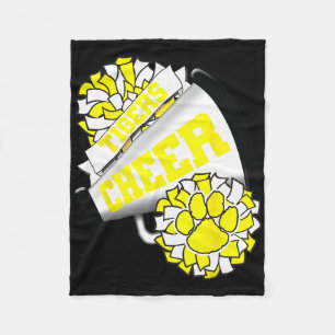 Tigers Cheerleading Ck To School Cheer Team Spirit Fleece Blanket