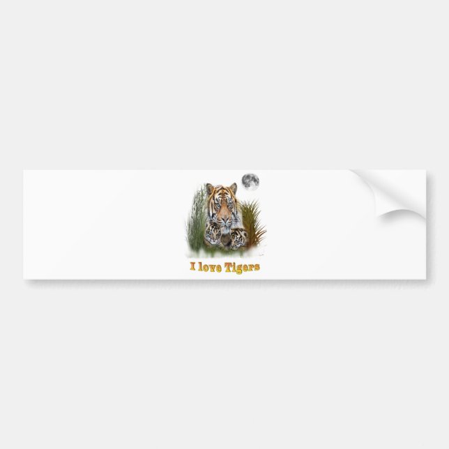 Tigers designs bumper sticker (Front)