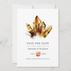 Tiger's Eye Crystals Wedding Save The Date