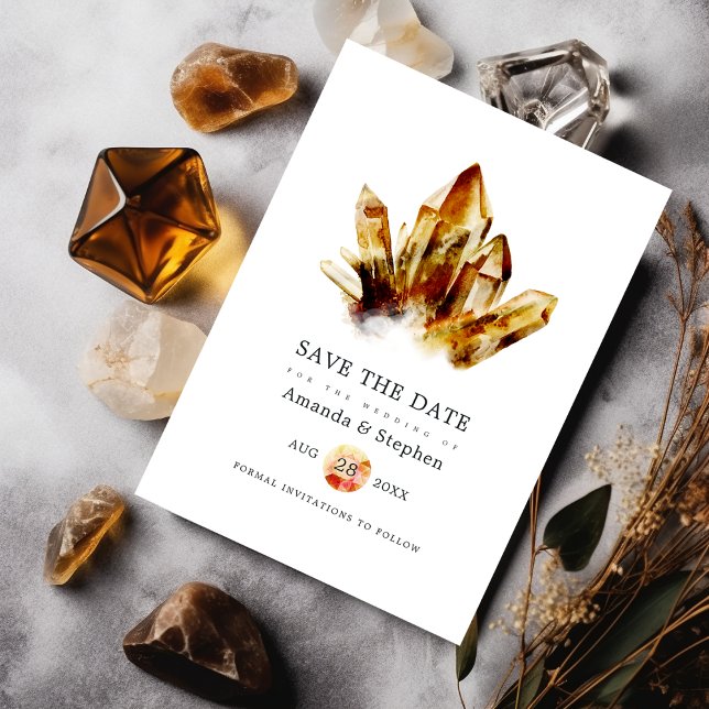 Tiger's Eye Crystals Wedding Save The Date (Creator Uploaded)