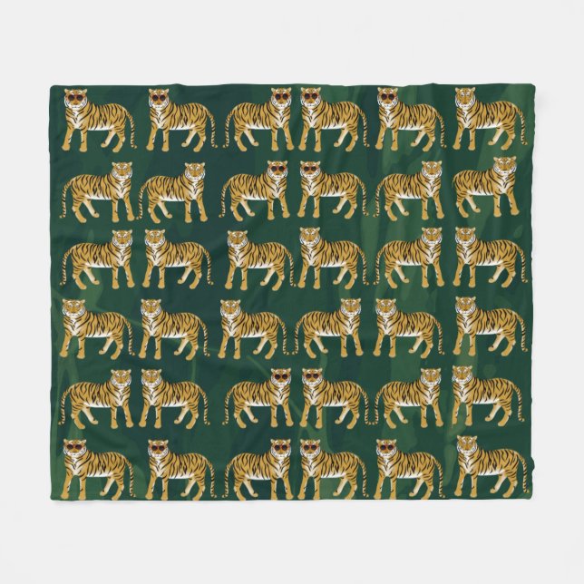 Tigers Fleece Blanket (Front (Horizontal))