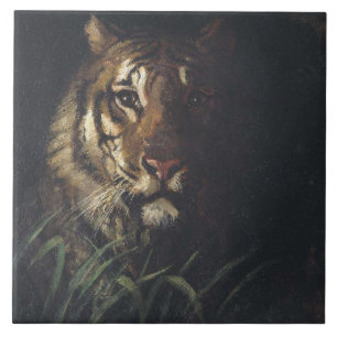 Tiger's Head (by Abott Handerson Thayer) Ceramic Tile