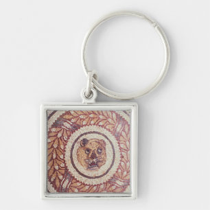 Tiger's head, Roman mosaic, early 4th century Key Ring