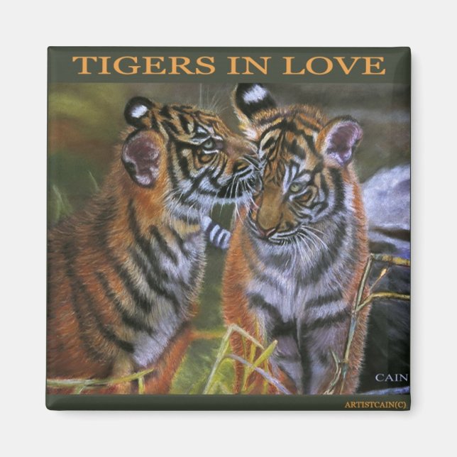 TIGERS IN LOVE MAGNET (Front)