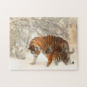 Tigers in the Snow Jigsaw Puzzle