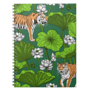 Tigers in the white lotus pond notebook
