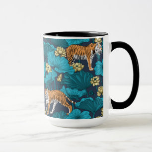 Tigers in the yellow lotus pond mug