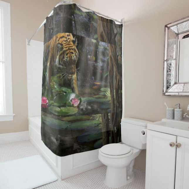 TIGERS NEED WILD PEACE SHOWER CURTAIN (In Situ)
