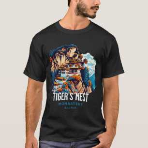 Tiger's Nest Monastery Bhutan Paro Himalayan Cultu T-Shirt