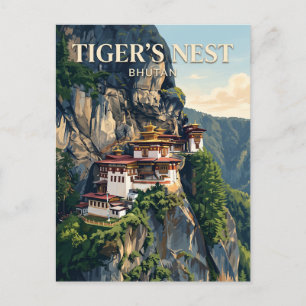 Tiger's Nest Monastery Bhutan Postcard