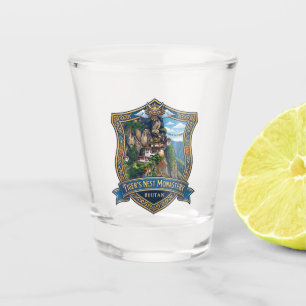 Tiger's Nest Monastery Bhutan Shot Glass