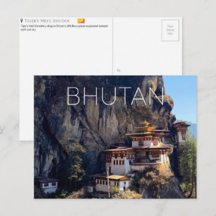 Tiger's Nest Monastery, Bhutan Travel Postcard