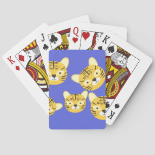tigers painting art playing cards