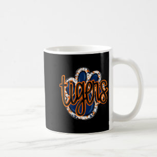 Tigers Paw Print Spirit Team Mascot Animal Pride Coffee Mug