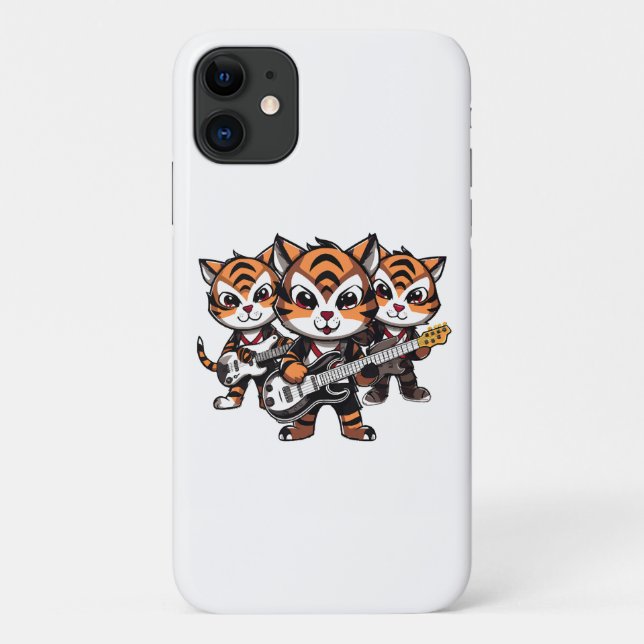 Tigers Playing Band Case-Mate iPhone Case (Back)