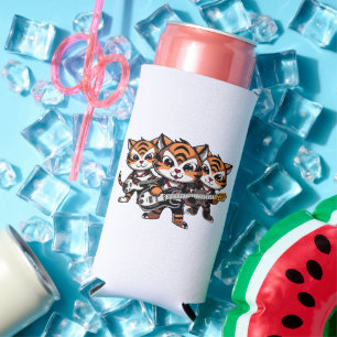 Tigers Playing Band Seltzer Can Cooler
