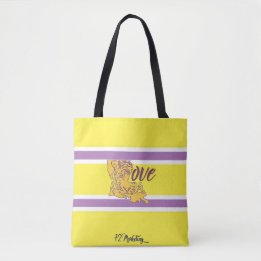 Tigers Purple & Gold Tote Sports Bag Personalise