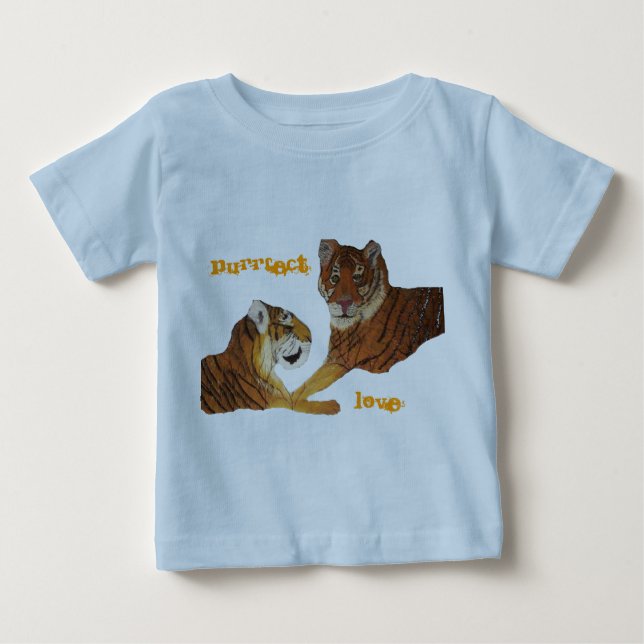 Tigers Purrfect Love Baby T-Shirt (Front)