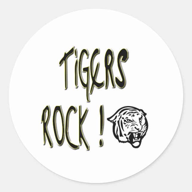 Tigers Rock! Sticker (Front)