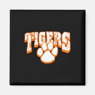 Tigers School Spirit Mascot Back To School Orange  Magnet